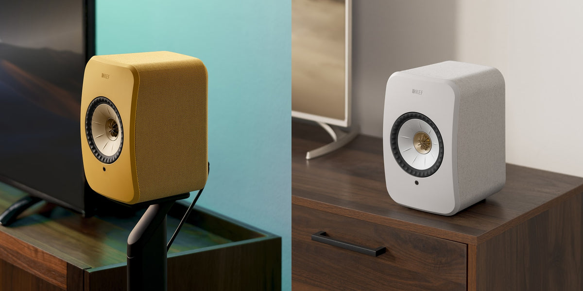 New LSX II Colours: Amber Haze & Cotton White | KEF International